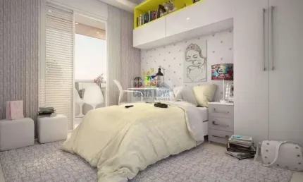 Apartamento com 2 dormitórios e lazer completo - bairro guilhermina, praia grande