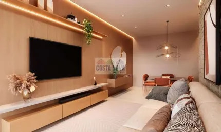 Lançamento no embaré, 2 suites, 96m², sala para 2 ambientes,  2 banheiros