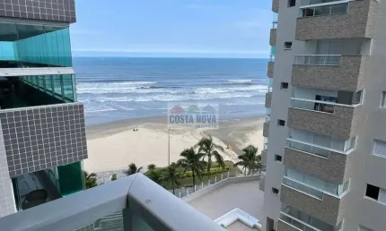 Apartamento no caiçara. vista para o mar. 2 dormitórios sendo 1 suíte, 2 banheiros, 1 vaga