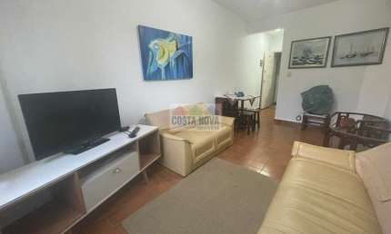 Apartamento mobiliado, 1 dormitório, a 80 metros do mar, Vila Caiçara em Praia Grande