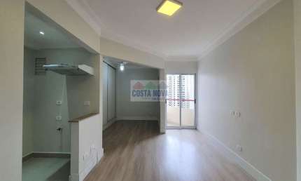 Studio para locação com 30m², com ar condicionado, sacada com vista ampla e 1 vaga - Bela Vista