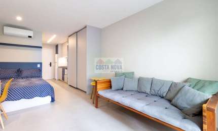Estúdio para locação ou venda com 33m², 1 quarto, 1 suíte, 1 vaga ao lado da FAAP em Higienópolis