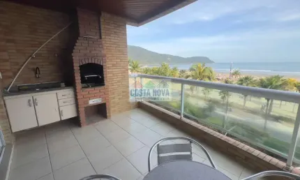 Apartamento frente mar com 3 dormitórios sendo 1 suíte, 3 banheiros, 2 vagas de garagem.