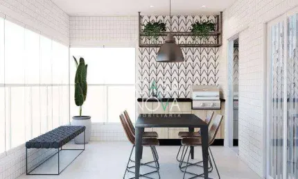 Apartamento com 1 dormitório à venda, 54 m² por R$ 690.000,00 - Boqueirão - Santos/SP