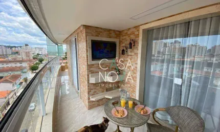 Apartamento com 2 dormitórios à venda, 103 m² por R$ 805.600,00 - Vila Valença - São Vicente/SP