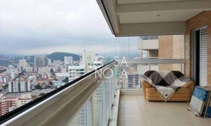 Apartamento 2 suítes, varanda gourmet no Gonzaga, ampla área de lazer