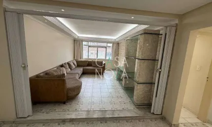 Apartamento com 2 dormitórios para alugar, 124 m² por r$ 4.600,00/mês - aparecida - santos/sp