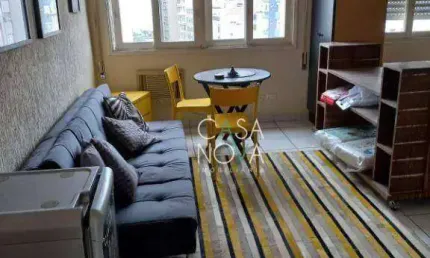 Kitnet com 1 dormitório para alugar, 30 m² por r$ 2.500,00/mês - aparecida - santos/sp