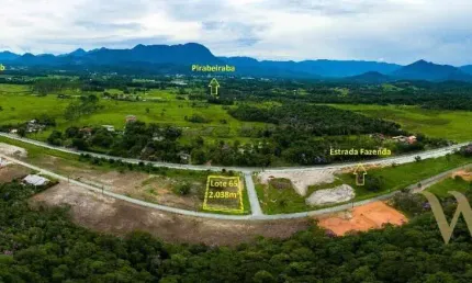 Terreno à venda na Rua Estrada Fazenda, 1, Pirabeiraba, Joinville por R$ 750.000