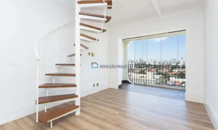 Cobertura duplex para locação em moema índios, com 182m²