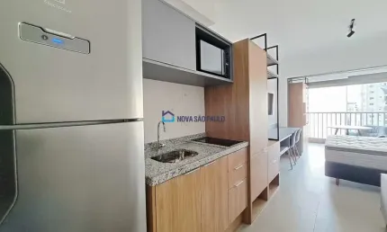 Studio novo e mobiliado para locação em moema de 26 m²