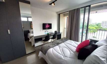 Studio à venda em Moema - Novo e equipado - 20 m2 300m. do Metrô  Eucalíptos