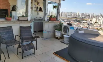 Cobertura Duplex 212m² impecável, terraço Gourmet Enorme, 2 vagas!5 min a pé ao Museu Ipiranga