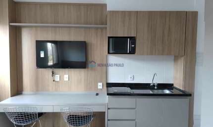 Studio Pinheiros com 25m² - 1 Dormitório - Mobiliado.