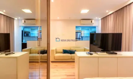 Apartamento 01 dormitório com sacada 01 vaga - vila nova conceição