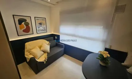 Studio Mobiliado Perto do Metrô 1 Dormitório à Venda no Ipiranga