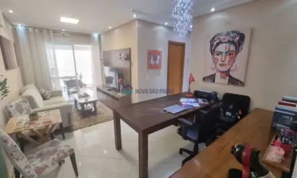 Apartamento 65m² seminovo, 2 vagas, planejado, terraço gourmet enorme! 1.800 m metrô sacomã