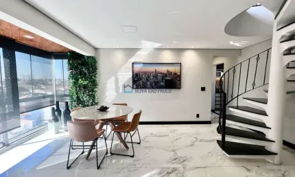 Cobertura duplex belíssima de 108,70m², terraço gourmet enorme !  ao lado shopping plaza sul