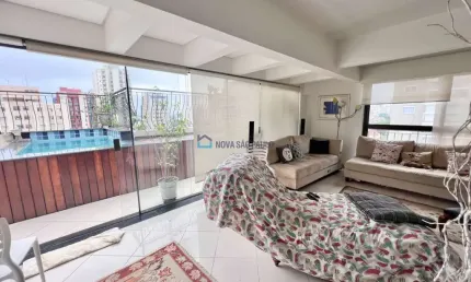 Apartamento cobertura à venda a 10 minutos metrô praça da árvore -3 dormitórios, 1 suíte, 2 vagas