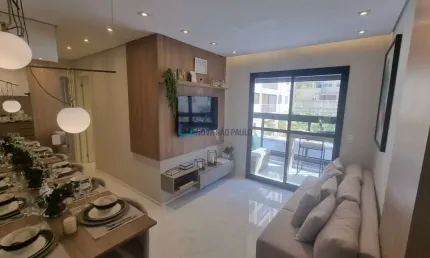Apartamento Novo 57,35m² entrar e morar, Suíte, Varanda Gourmet,1 vaga, lazer! 950m do Pq. Aclimação