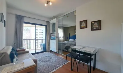 Flat com 1 quarto à venda na Avenida Jandira, --, Indianópolis, São Paulo