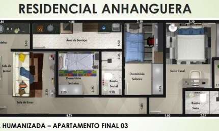 Apartamento com 3 quartos à venda na Rua Anhangüera, --, Vila Curuçá, Santo André
