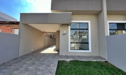 Casa nova com espaço de terreno a venda no Bairro Cruzeiro em São Jose dos Pinhais