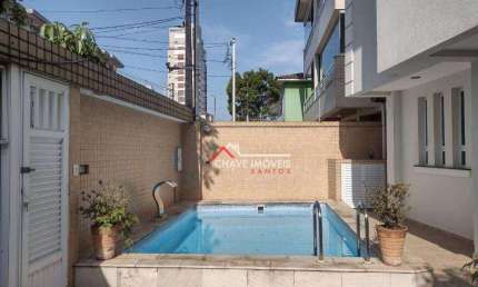 Casa com 3 dormitórios, 100 m² - venda por R$ 1.700.000,00 ou aluguel por R$ 7.800,00/mês - Aparecida - Santos/SP
