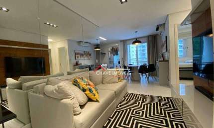 Apartamento com 2 dormitórios para alugar, 64 m² por R$ 4.200,02/mês - Marapé - Santos/SP