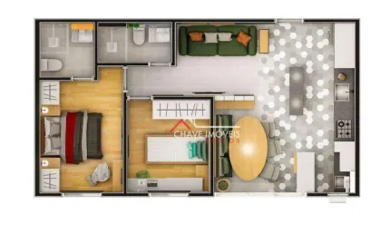 Apartamento com 2 dormitórios à venda, 54 m² por R$ 539.570,28 - Vila Belmiro - Santos/SP