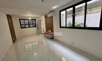 Sobrado isolado porteira fechada, com 3 dormitórios, recém construído, à venda, 123 m² por R$ 1.800,000,00 - Boqueirão - Santos/SP