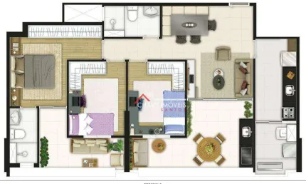 Apartamento à venda, 69 m² por R$ 823.000,00 - Boqueirão - Santos/SP