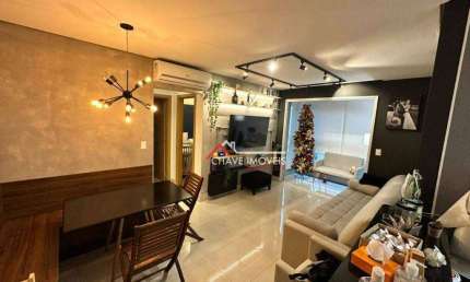 Apartamento com 2 dormitórios à venda, 86 m² por R$ 1.340.000,00 - Embaré - Santos/SP