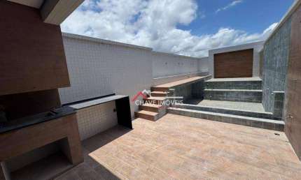 Casa NOVA com 3 dormitórios, PISCINA E SALA PÉ DIREITO DUPLO à venda, 202 m² por R$ 2.349.000 - Aparecida - Santos/SP