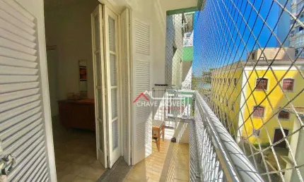 Apartamento com 1 dormitório para alugar, 85 m² por R$ 3.000,02/mês - Embaré - Santos/SP