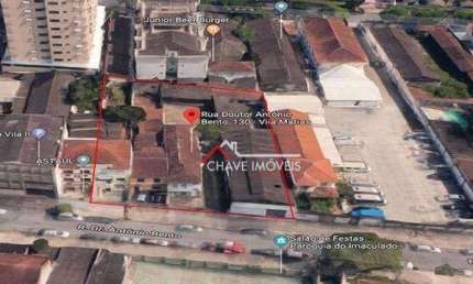 Terreno comercial à venda na Rua Antonio Bento, Vila Mathias, Santos
