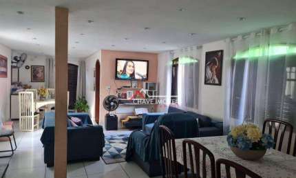 Sobrado com 3 dormitórios à venda, 182 m² por R$ 840.000,00 - Aparecida - Santos/SP