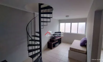 Cobertura com 1 dormitório, 108 m² - venda por R$ 480.000,00 ou aluguel por R$ 3.750,02/mês - José Menino - Santos/SP