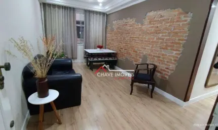 Apartamento com 2 dormitórios à venda, 73 m² por R$ 475.000,00 - Pompéia - Santos/SP