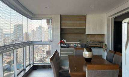 Apartamento com 3 dormitórios à venda, 166 m² por R$ 2.950.000,00 - Embaré - Santos/SP