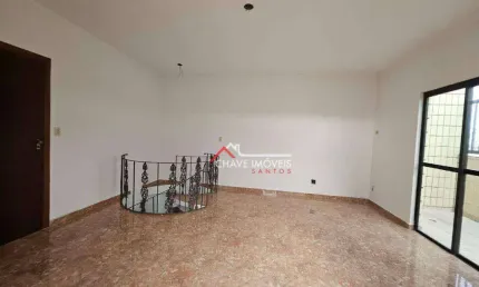 COBERTURA COM 177 M2, 3 DORMITÓRIOS, 2 VAGAS DE GARAGEM, PISCINA, NA APARECIDA - SANTOS/SP