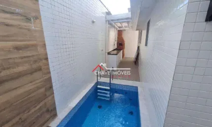 Casa com 3 dormitórios à venda, 117 m² por R$ 1.250.000 - Aparecida - Santos/SP