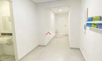 CONJUNTO COMERCIAL PARA LOCAÇÃO NO MACUCO EM SANTOS  / SP COM 4 SALAS, COPA E 1 VAGA DEMARCADA