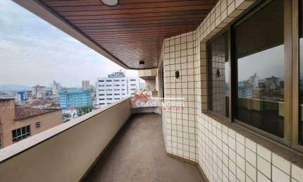 Apartamento com 3 dormitórios, 163 m² - venda por R$ 1.400.000,00 ou aluguel por R$ 9.245,00/mês - Boqueirão - Santos/SP