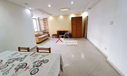 Apartamento, 130m², 2 quartos, praia josé menino  vaga coletiva suficiente.