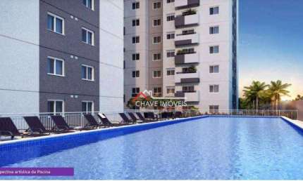 Apartamento com 2 dormitórios à venda, 42 m² por R$ 343.786,74 - Jabaquara - Santos/SP