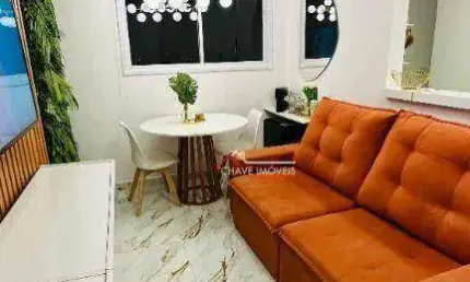 Apartamento com 2 dormitórios à venda, 44 m² por r$ 320.000,00 - areia branca - santos/sp