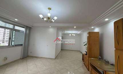 Apartamento com 3 dormitórios para alugar, 144 m² por R$ 7.500,02/mês - Gonzaga - Santos/SP