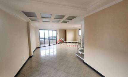 Cobertura com 3 dormitórios à venda, 324 m² por R$ 1.390.000,00 - Ponta da Praia - Santos/SP