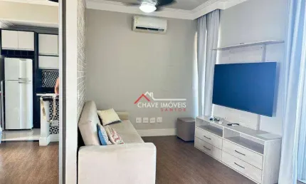 Apartamento com 1 dormitório para alugar, 70 m² por R$ 7.000,02/mês - José Menino - Santos/SP